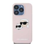 KARL LAGERFELD KLHMP15XSKCHPPLP IPHONE 15 PRO MAX 6.7" PINK/PINK HARDCASE SILICONE KARL & CHOUPETTE MAGSAFE