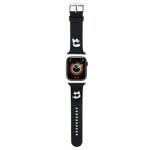 KARL LAGERFELD PAST KLAWMSLKCNK APPLE WATCH 38/40/41MM CZARNY/BLACK STRAP 3D RUBBER KARL & CHOUPETTE HEADS