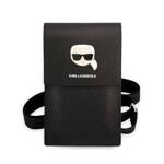 KARL LAGERFELD PURSE KLWBSAKHPK CZARNY/BLACK METAL KARL HEAD