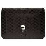 KARL LAGERFELD SLEEVE KLCS14SAKHPKK 14 "BLACK/BLACK SAFFIANO IKONIK MONOGRAM