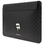 KARL LAGERFELD SLEEVE KLCS16SAKHPKK 16 "BLACK/BLACK SAFFIANO IKONIK MONOGRAM