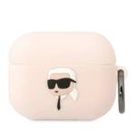 KARL LAGERFELD SPANKING AIRPODS PRO COVER PINK/PINK SILICONE KARL HEAD 3D