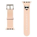 KARL LAGERFELD STRAP KLAWLSLCP APPLE WATCH 42/44/45/49MM PINK/PINK STRAP SILICONE CHOUPETTE HEADS