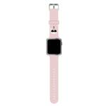 KARL LAGERFELD STRAP KLAWLSLKP APPLE WATCH 42/44/45/49MM PINK/PINK STRAP SILICONE KARL HEADS