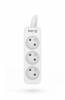 KERG M02384 EXTENSION CORD WITHOUT SWITCH 3 SOCKETS 10A 2300W WHITE-GRAY