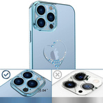 KINGXBAR WISH SERIES CASE DECORATED WITH CRYSTALS IPHONE 13 PRO BLUE