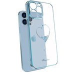 KINGXBAR WISH SERIES CASE DECORATED WITH CRYSTALS IPHONE 13 PRO BLUE