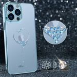 KINGXBAR WISH SERIES CASE DECORATED WITH CRYSTALS IPHONE 13 PRO BLUE