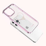 KINGXBAR WISH SERIES CASE FOR IPHONE 14 PRO DECORATED WITH PINK CRYSTALS