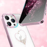 KINGXBAR WISH SERIES CASE FOR IPHONE 14 PRO MAX DECORATED WITH PINK CRYSTALS