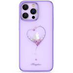 KINGXBAR WISH SERIES CASE FOR IPHONE 14 PRO MAX DECORATED WITH PURPLE CRYSTALS