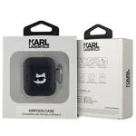 Karl Lagerfeld KLA2PGCHPK AirPods 1/2 cover czarny/black Monogram Choupette Head