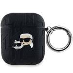 Karl Lagerfeld KLA2PGKCPK AirPods 1/2 cover czarny/black Monogram Karl & Choupette Head