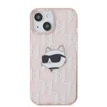 Karl Lagerfeld KLHCP13MHKLPCHP iPhone 13 6.1" różowy/pink hardcase IML Choupette Head & Monogram