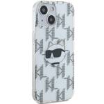 Karl Lagerfeld KLHCP15SHKLPCHT iPhone 15 / 14 / 13 6.1" transparent hardcase IML Choupette Head & Monogram