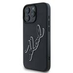 Karl Lagerfeld KLHCP16L3DRKSDLK iPhone 16 Pro 6.3" czarny/black hardcase 3D Rubber Bicolor Signature