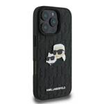 Karl Lagerfeld KLHCP16LPGKLKCPK iPhone 16 Pro 6.3" czarny/black hardcase Monogram Karl&Chaoupette Head Pin