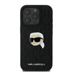 Karl Lagerfeld KLHCP16LPGKLKIPK iPhone 16 Pro 6.3" czarny/black hardcase Monogram Karl Head Pin