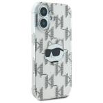 Karl Lagerfeld KLHCP16SHKLPCHT iPhone 16 6.1" przezroczysty/transparent hardcase IML Choupette Head Electroplated