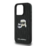 Karl Lagerfeld KLHCP16XPGKLKCPK iPhone 16 Pro Max 6.9" czarny/black hardcase Monogram Karl&Chaoupette Head Pin