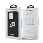 Karl Lagerfeld KLHCP16XPGKLKCPK iPhone 16 Pro Max 6.9" czarny/black hardcase Monogram Karl&Chaoupette Head Pin