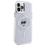 Karl Lagerfeld KLHMP12MHLSCHH iPhone 12   / 12 Pro 6.1" biały/white hardcase IML Metal Choupette Head MagSafe