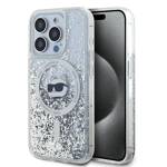 Karl Lagerfeld KLHMP13LLGCHSGH iPhone 13 Pro / 13 6.1" hardcase transparent Liquid Glitter Choupette Head Magsafe