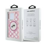 Karl Lagerfeld KLHMP15LHMCKMHP iPhone 15 Pro 6.1" różowy/pink IML Monogram Karl&Choupette Head MagSafe