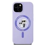 Karl Lagerfeld KLHMP15SSCMKCRHU iPhone 15 6.1" fioletowy/purple hardcase Silicone KC Heads Ring MagSafe