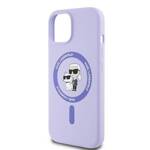 Karl Lagerfeld KLHMP15SSCMKCRHU iPhone 15 6.1" fioletowy/purple hardcase Silicone KC Heads Ring MagSafe