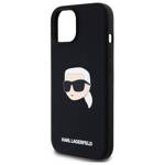 Karl Lagerfeld KLHMP15SSKHPPLK iPhone 15  6.1" czarny/black hardcase Silicone Karl Head Print MagSafe