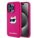 Karl Lagerfeld KLHMP15XSCHPPLF iPhone 15 Pro Max 6.7" różowy/fuschia hardcase Silicone Choupette Head MagSafe