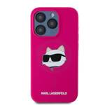 Karl Lagerfeld KLHMP15XSCHPPLF iPhone 15 Pro Max 6.7" różowy/fuschia hardcase Silicone Choupette Head MagSafe