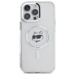 Karl Lagerfeld KLHMP16LHLSCHH iPhone 16 Pro 6.3" biały/white hardcase IML Metal Choupette Head MagSafe