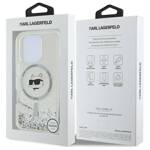 Karl Lagerfeld KLHMP16LLGCHSGH iPhone 16 Pro 6.3" hardcase transparent Liquid Glitter Choupette Head Magsafe