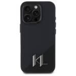 Karl Lagerfeld KLHMP16LSCMKMPCK iPhone 16 Pro 6.3" czarny/black hardcase Silicone Shadow Metal Initial MagSafe