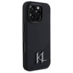 Karl Lagerfeld KLHMP16LSCMKMPCK iPhone 16 Pro 6.3" czarny/black hardcase Silicone Shadow Metal Initial MagSafe