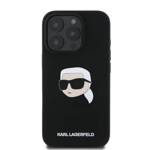 Karl Lagerfeld KLHMP16LSKHPPLK iPhone 16 Pro czarny/black HC MagSafe Sil KL Head Print