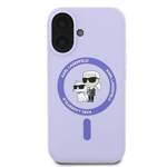 Karl Lagerfeld KLHMP16MSCMKCRHU iPhone 16 Plus fioletowy/purple HC MagSafe Silicone KC Heads Ring