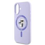 Karl Lagerfeld KLHMP16MSCMKCRHU iPhone 16 Plus fioletowy/purple HC MagSafe Silicone KC Heads Ring