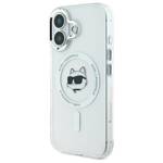 Karl Lagerfeld KLHMP16SHLSCHH iPhone 16 6.1" biały/white hardcase IML Metal Choupette Head MagSafe