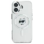 Karl Lagerfeld KLHMP16SHLSCHH iPhone 16 6.1" biały/white hardcase IML Metal Choupette Head MagSafe