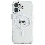 Karl Lagerfeld KLHMP16SHLSKIH iPhone 16 6.1" biały/white hardcase IML Metal Karl Head MagSafe