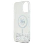 Karl Lagerfeld KLHMP16SLGCHSGH iPhone 16 6.1" hardcase transparent Liquid Glitter Choupette Head Magsafe