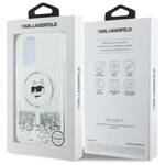 Karl Lagerfeld KLHMP16SLGCHSGH iPhone 16 6.1" hardcase transparent Liquid Glitter Choupette Head Magsafe