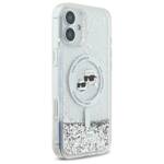 Karl Lagerfeld KLHMP16SLGKCSGH iPhone 16 6.1" hardcase transparent Liquid Glitter Karl&Choupette Head Magsafe