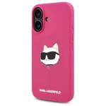 Karl Lagerfeld KLHMP16SSCHPPLF iPhone 16 6.1" fuksja/fuschia hardcase Silicone Choupette Head Print MagSafe