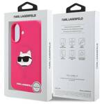 Karl Lagerfeld KLHMP16SSCHPPLF iPhone 16 6.1" fuksja/fuschia hardcase Silicone Choupette Head Print MagSafe