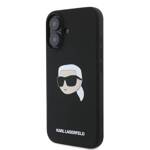 Karl Lagerfeld KLHMP16SSKHPPLK iPhone 16 czarny/black HC MagSafe Sil KL Head Print