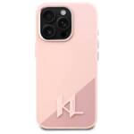 Karl Lagerfeld KLHMP16XSCMKMPCP iPhone 16 Pro Max 6.9" różowy/pink hardcase Silicone Shadow Metal Initial MagSafe